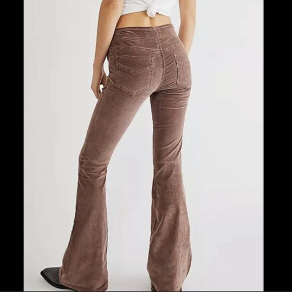 NWT Free People We the Free Pull On Stretch Flare Leg Pants Long 32 X 35 - Picture 3 of 10
